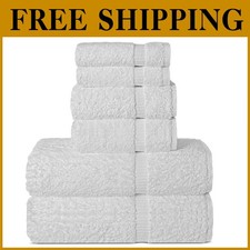 High-Quality Turkish Cotton Towel Set - 6-Piece Collection