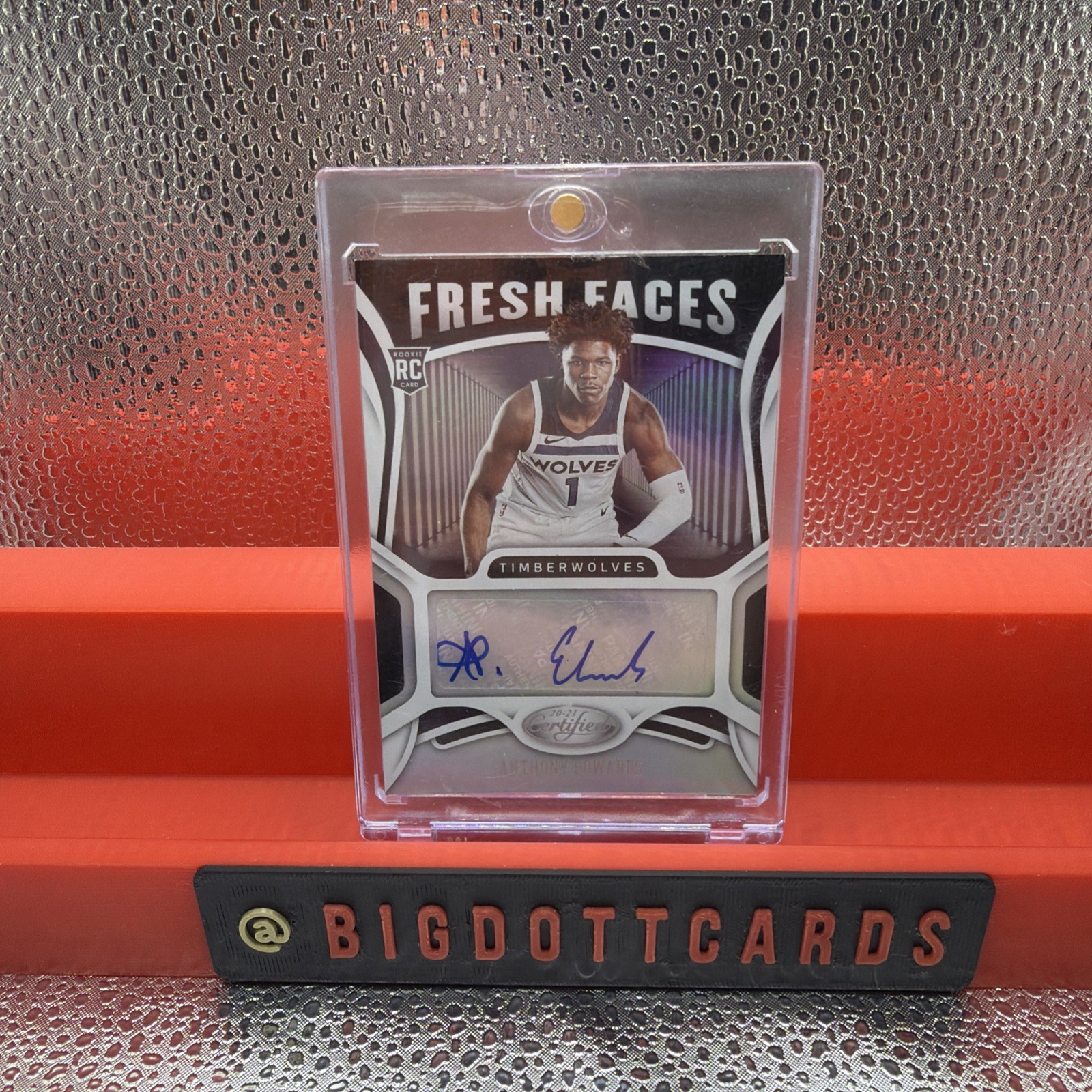 2020-21 Panini Certified - Fresh Faces Signatures Anthony Edwards #FS-EDW AU, RC