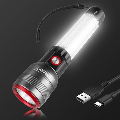Arrow Rechargeable Flashlights 1200 Lumens with Body Area Light, Bright LED F...