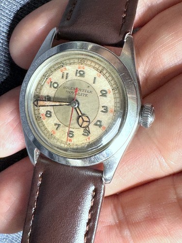 1940's ROLEX OYSTER ROYALITE Ref 4220 MILITARY WW2 ORIGINAL DIAL STEEL SERVICED - Picture 12 of 18