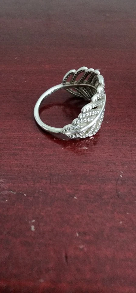 ANILLO PLUMA CIRCONITA PLATA ESTERLINA 925 58 PANDORA S ALE. TALLA 8,5. Con CAJA Foto 3 de 4