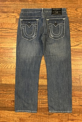 TRUE RELIGION Mens Rainbow Billy Denim Jeans Size 40x34 - Made In