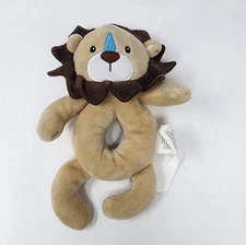DTU Inc Lion Baby Rattle Plush Soft Toy Stuffed Animal 6" Brown Tan