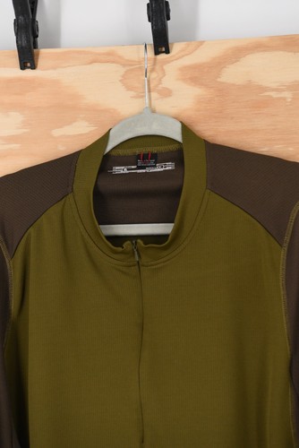 Oakley 1/2 Zip Cycling Jersey Mens XL Olive/Brown - Picture 7 of 12