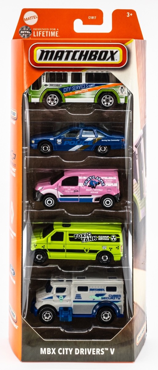 2025 Matchbox MBX City Drivers V 5-Pack | Chevy | Renault | Ford