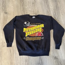Vintage Lee Sport Pittsburgh Steelers Crewneck Sweatshirt Central Champs Large