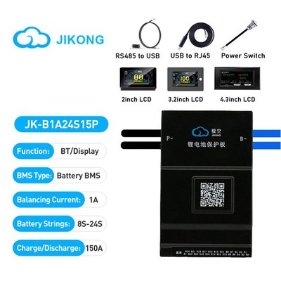 JK BMS JK-B1A24S15P 8S-24S 150A w/1A Active Balance for LiFePo4 Li-ion Battery