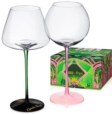‼️Wicked x Dragon Glassware Wine Glasses Green+Pink – Set of 2 NEW, SOLD OUT‼️