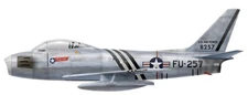 North American F-86A Sabre 334th FIS Eagles 1951 Mahogany Model Large Scale 1/32