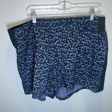Athleta Women's Brooklyn Printed Shorts Black Navy ALVN Size 18