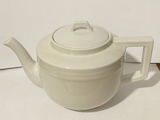 Richard Ginori Teiera Vintage Deco in porcellana bianco antico. Anno 1938