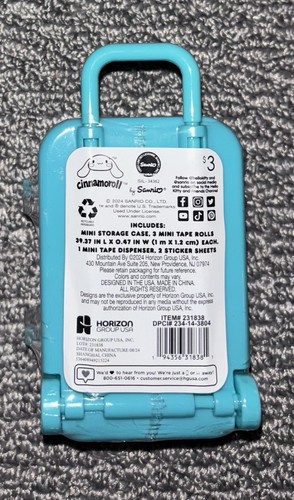 Sanrio Hello Kitty Cinnamoroll Stationary Sticker Set - Rolling Mini Suitcase - Picture 4 of 5
