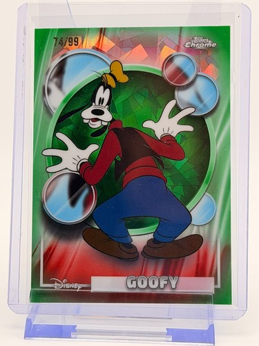 2026 Topps Chrome Disney Sapphire Goofy Green Parallel 74/99 #52