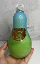 HAND BLOWN GLASS HANGING HUMMINGBIRD FEEDER