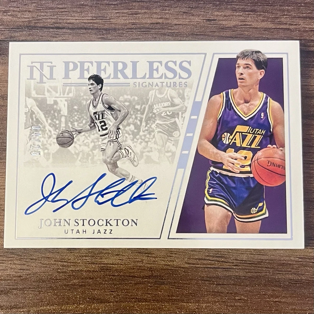 Panini John Stockton Basketball Autographed Sports Trading Cards