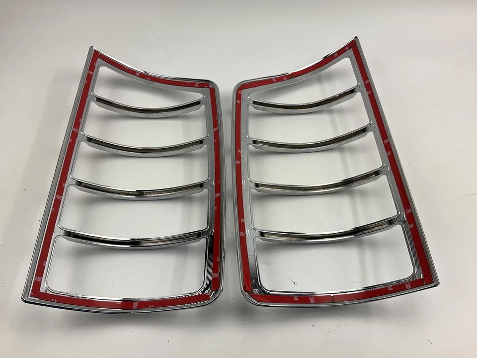 Cubiertas de bisel de lámpara de luz trasera Bully triple cromadas para Dodge Ram 2002-2010 Foto 2 de 4