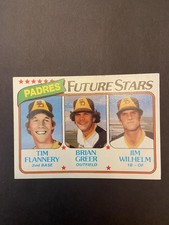 1980 Topps - Future Stars Tim Flannery, Jim Wilhelm, Brian Greer #685 (RC)