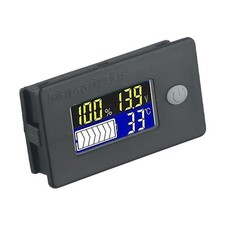 Multi function Battery Monitor with Temperature Display for Various Batteries