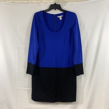 Gently Loved Banana Republic Blue/Black Women's Shift Dress, Sz. 10