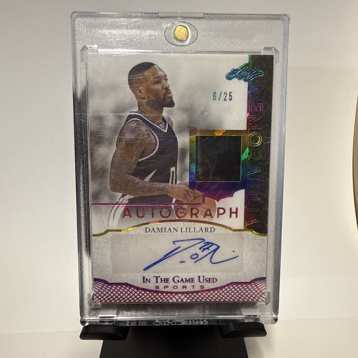 ‼️Damian Lillard‼️直筆サインカード　美品‼️noir‼️ 2024 Leaf in the Game Used Sports - Autograph Memorabilia