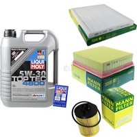 Inspektionskit Filter Liqui Moly ÖL 5L 5W-30 FüR Opel Corsa D Vauxhall Corsavan