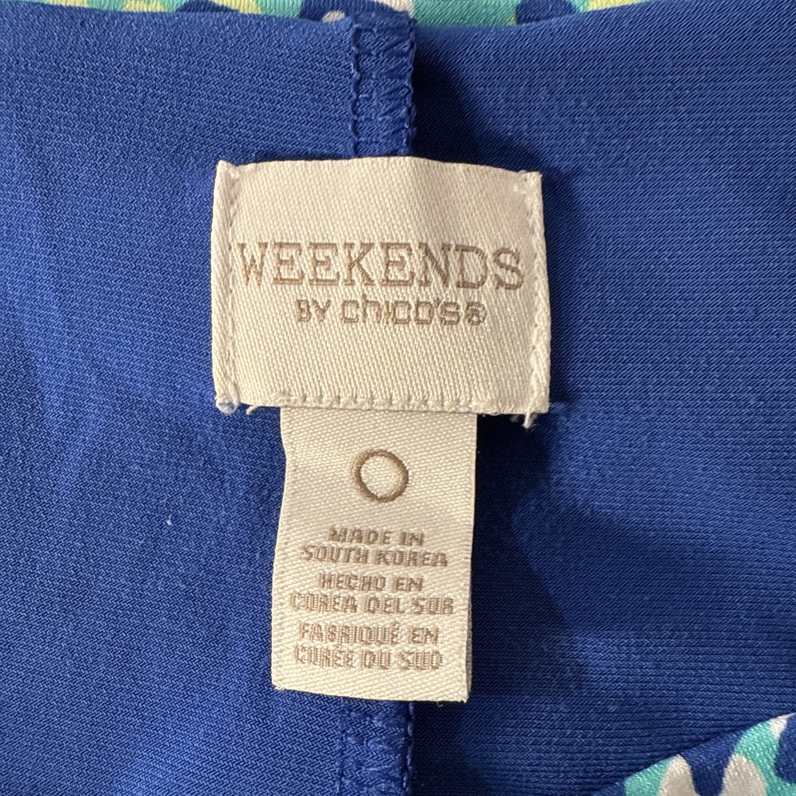 Weekends By Chicos Blue Pattern Classic Skort Wom… - image 3