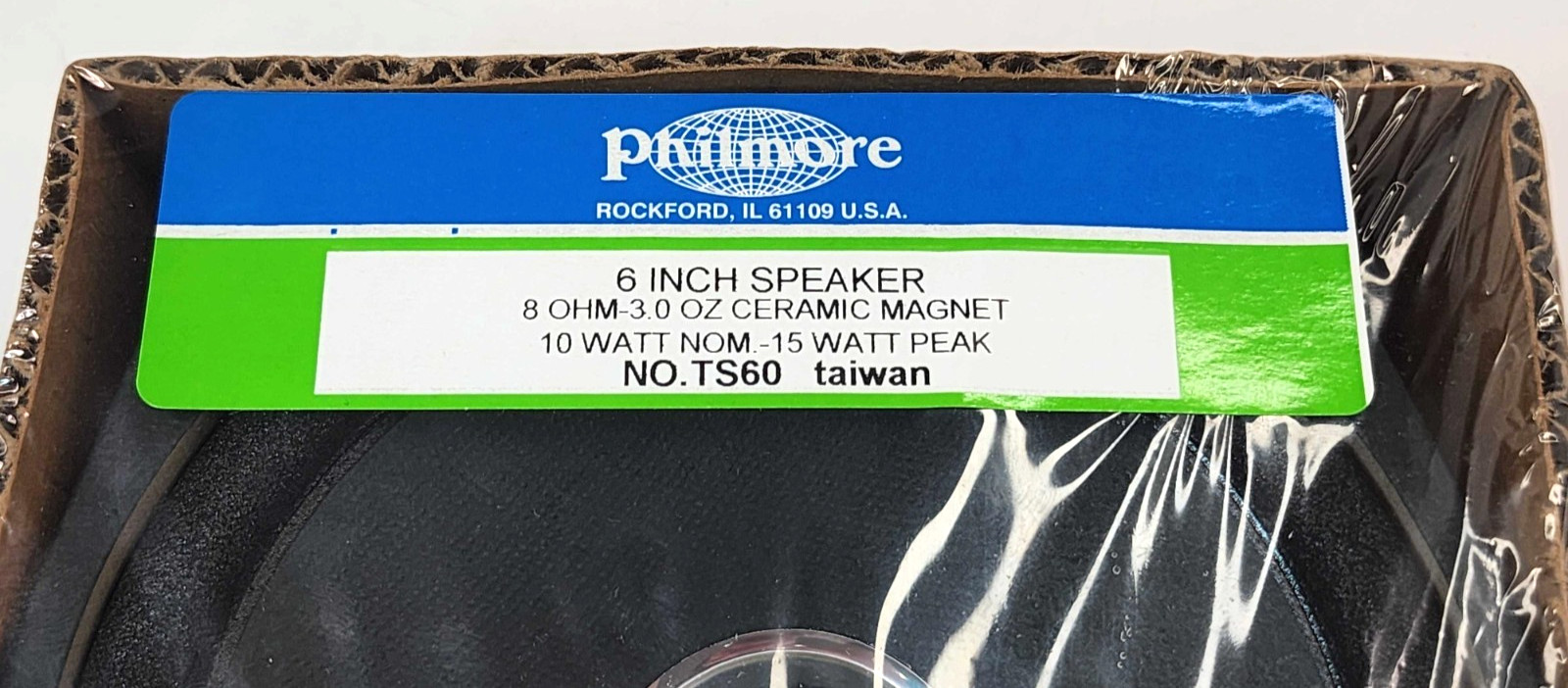 Philmore TS60 - 6" Square - 8 Ohm at 10 watts - 3.0 oz. Ceramic Magnet Speaker
