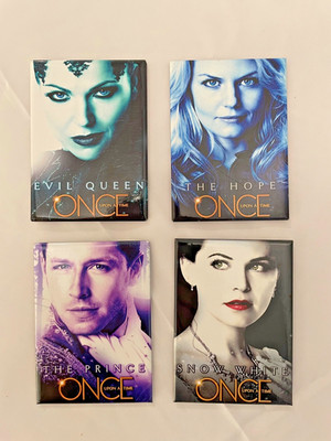 Once Upon A Time Magnets Set of 4 The Hope, Snow White, Evil Queen, The Prince