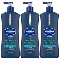 Vaseline Men Hand & Body Lotion Healing Moisture 20.3 Fl Oz (Pack of 3)