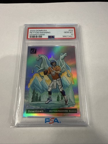 2023 PANINI DONRUSS DOWNTOWN! #D9 PEYTON MANNING CASE HIT!! PSA 10