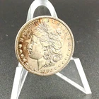 1880 P Morgan Silver Dollar 90% Silver Good Toning Cleaned Details