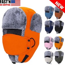 Winter Warm Hat Unisex Ushanka Russian Windproof Waterproof Hat with Ear Flaps