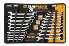GearWrench Ratcheting Combination Wrench Set, 20-Pc., SAE and Metric, 35720-06