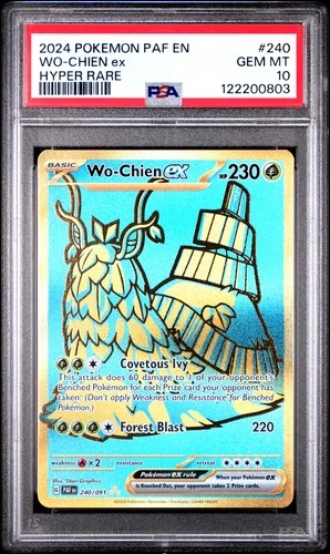 2024 POKEMON PAF EN-PALDEAN FATES HYPER RARE #240 WO-CHIEN EX PSA 10