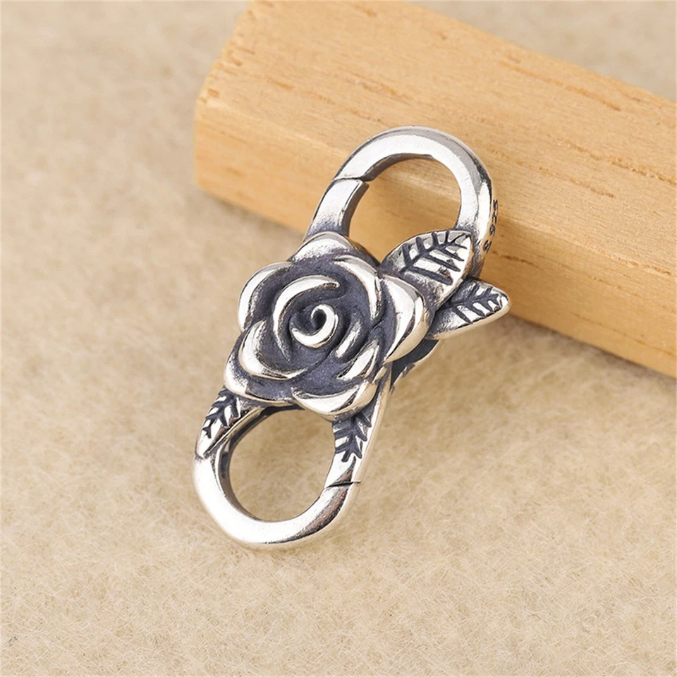 1 PC 925 Sterling Silver Double Lobster Claw Clasp Bracelet Necklace Connector - Image 4 of 4