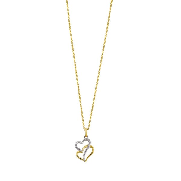 Xenox Kette Mit AnhäNger Damen Lovestory Herz Silber Vergoldet XS3602G-image