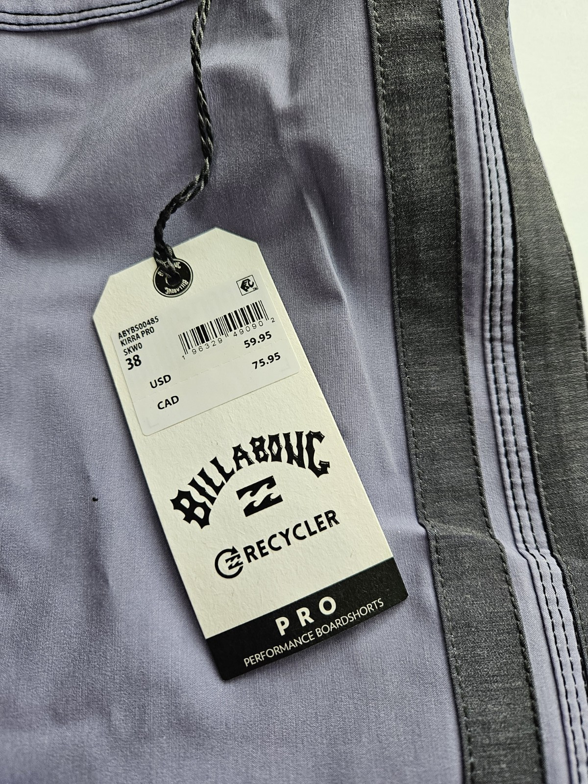 Billabong Men's 38 Kirra Shorts Pro Performance Gray Short Length Boardies NWT