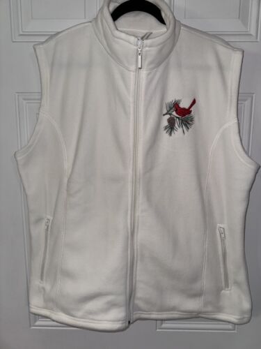 Chaleco polar Tri Mountain para mujer 2XL rojo cardinal nuevo con etiquetas blanco roto nuevo - Imagen 4 de 6