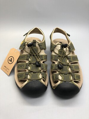 ATIKA Men's Sz 7 Outdoor Hiking Sandals Walking Sandals Closed Toe Olive
