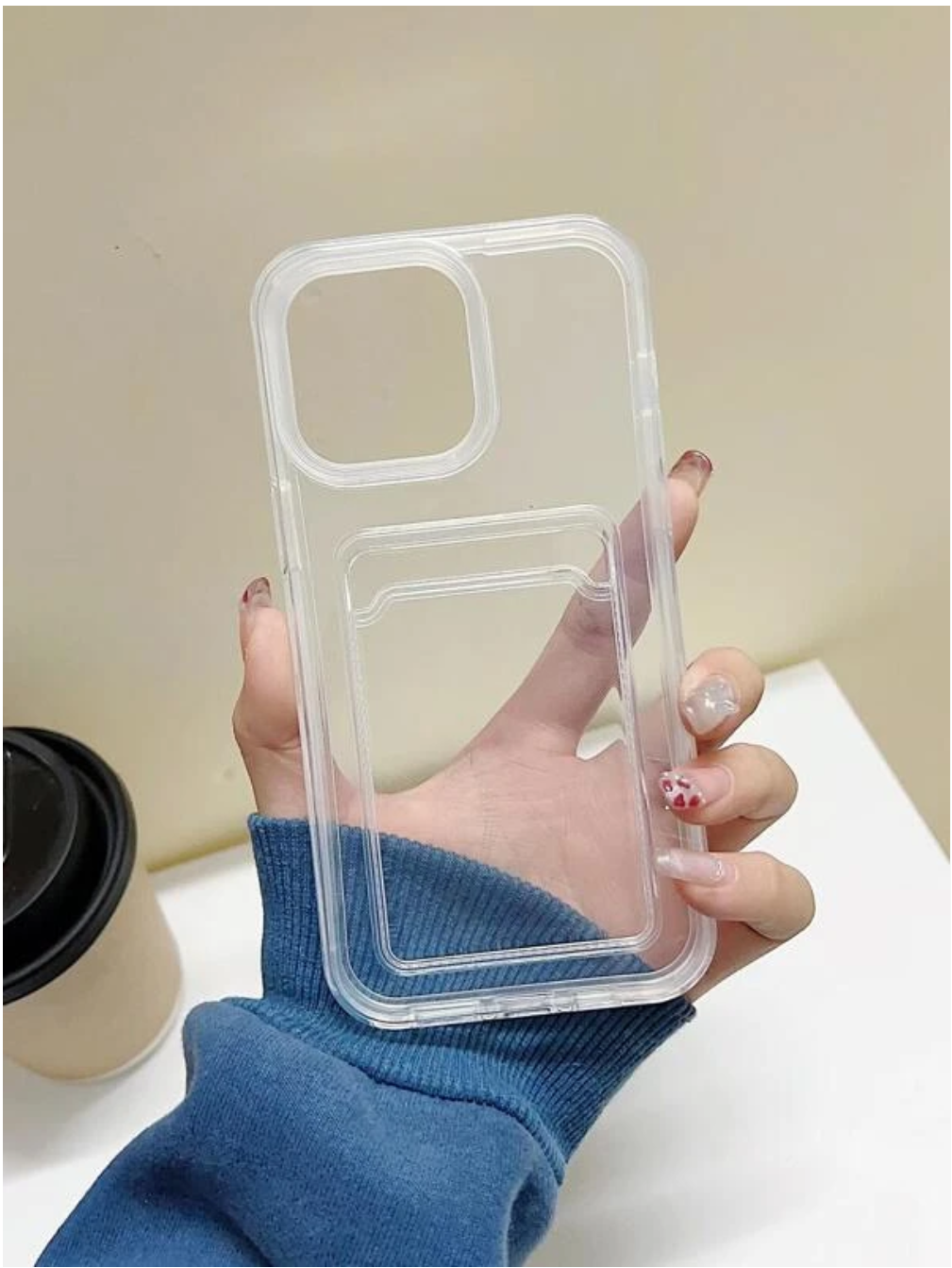 iPhone 14 Pro Max Case with Built-In Card Holder for Easy Access to Metro and ID Cards-image