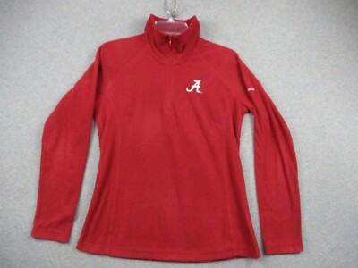 Alabama Columbia 1/4 Zip Medium Adult Red A Logo Fleece Soft