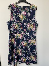 Joe Browns Womens Sleeveless Floral Print Dress Size 18 Gorgeous