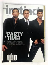 Instinct Gay Magazine November 2002 Party Time 5 Year Anniversary Issue  *VGC*