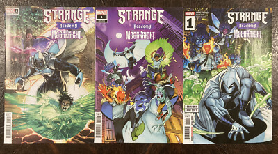 STRANGE ACADEMY MOON KNIGHT #1 SET OF 3 1:25 SHAW RAMOS VARIANT MARVEL COMIC BA