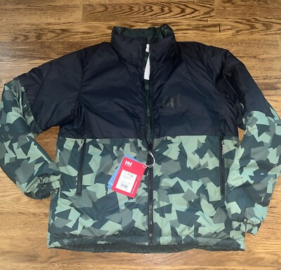 NWT Helly Hansen Men s Small Active Reversible Jacket Coat Winter Spruce $260