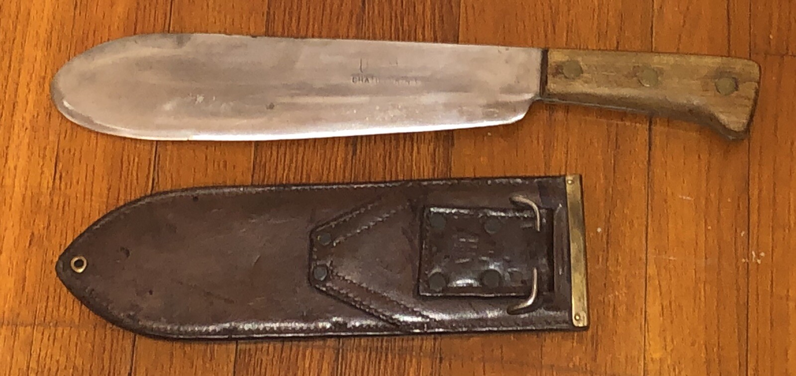 WW2 WWII USMC Boyt 42 Chatillon NY Machete Bolo Knife With 1942 Leather