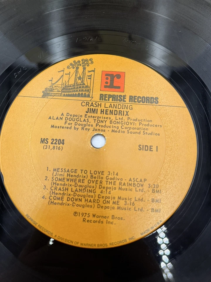 VINYL LP by JIMI HENDRIX "CRASH LANDING" (1975) ROCK, BLUES / REPRISE MS 2204 Foto 3 de 3