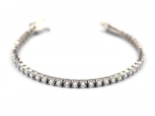 Elegant Tennis Bracelet Jewelry Silver White CZ Gift Idea NEW