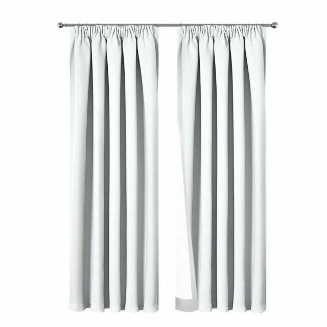 White Blackout Window Curtains & Drapes