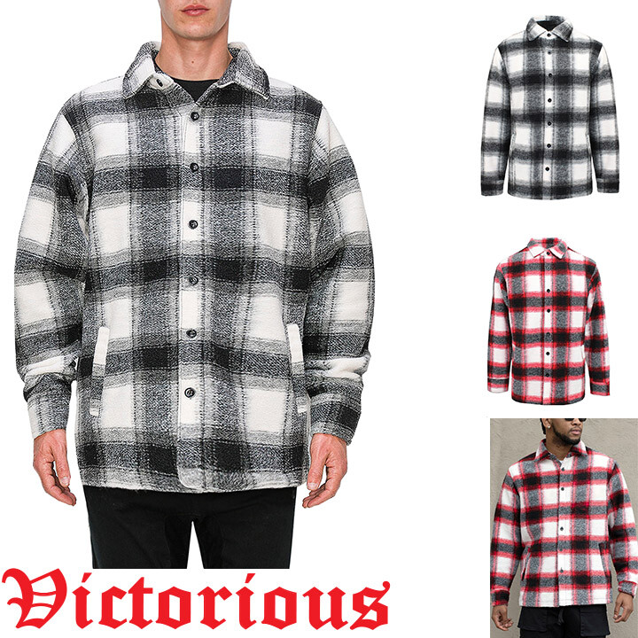 Men's Essential Flannel Felted Plaid Checkers Long Sleeve